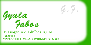 gyula fabos business card